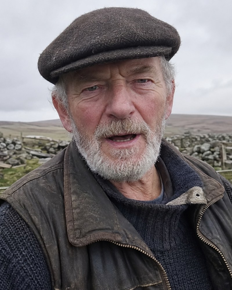 Amos Hogg on his hill farm
